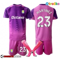 Otroške Nogometnih dresov Aston Villa Emiliano Martinez #23 Vratar Tretji 2025-26 Kratki rokavi (+ hlače)